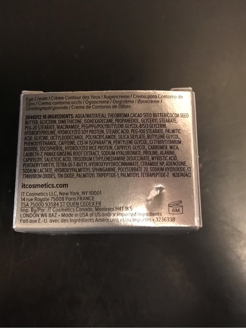 it cosmetics Confidence In An Eye Cream - gold and silver jar - Picture 4 of 5